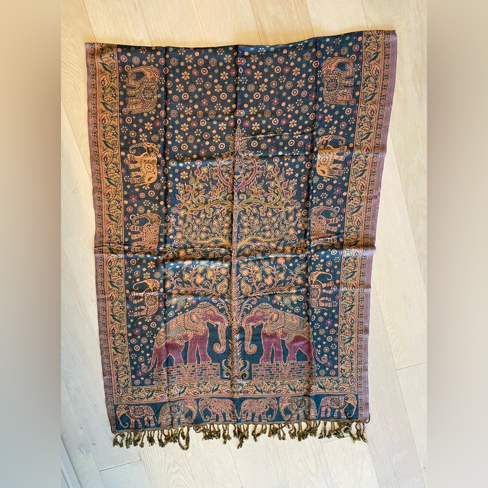 Elephant Patterned Shawl